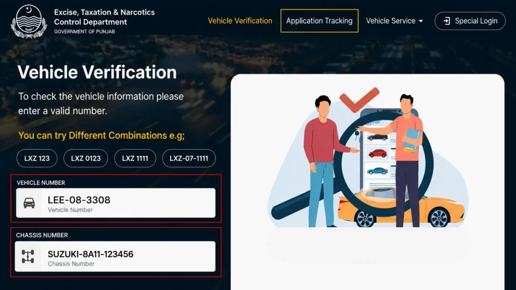 vehicle smart card status check online